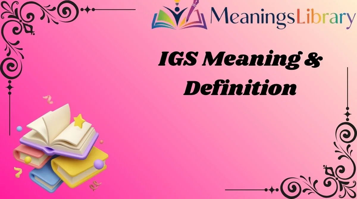 IGS Meaning & Definition IGS Meaning & Definition