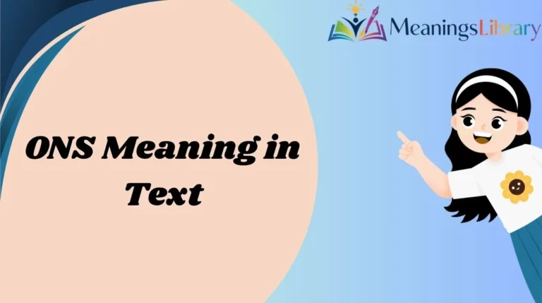 ONS Meaning in Text